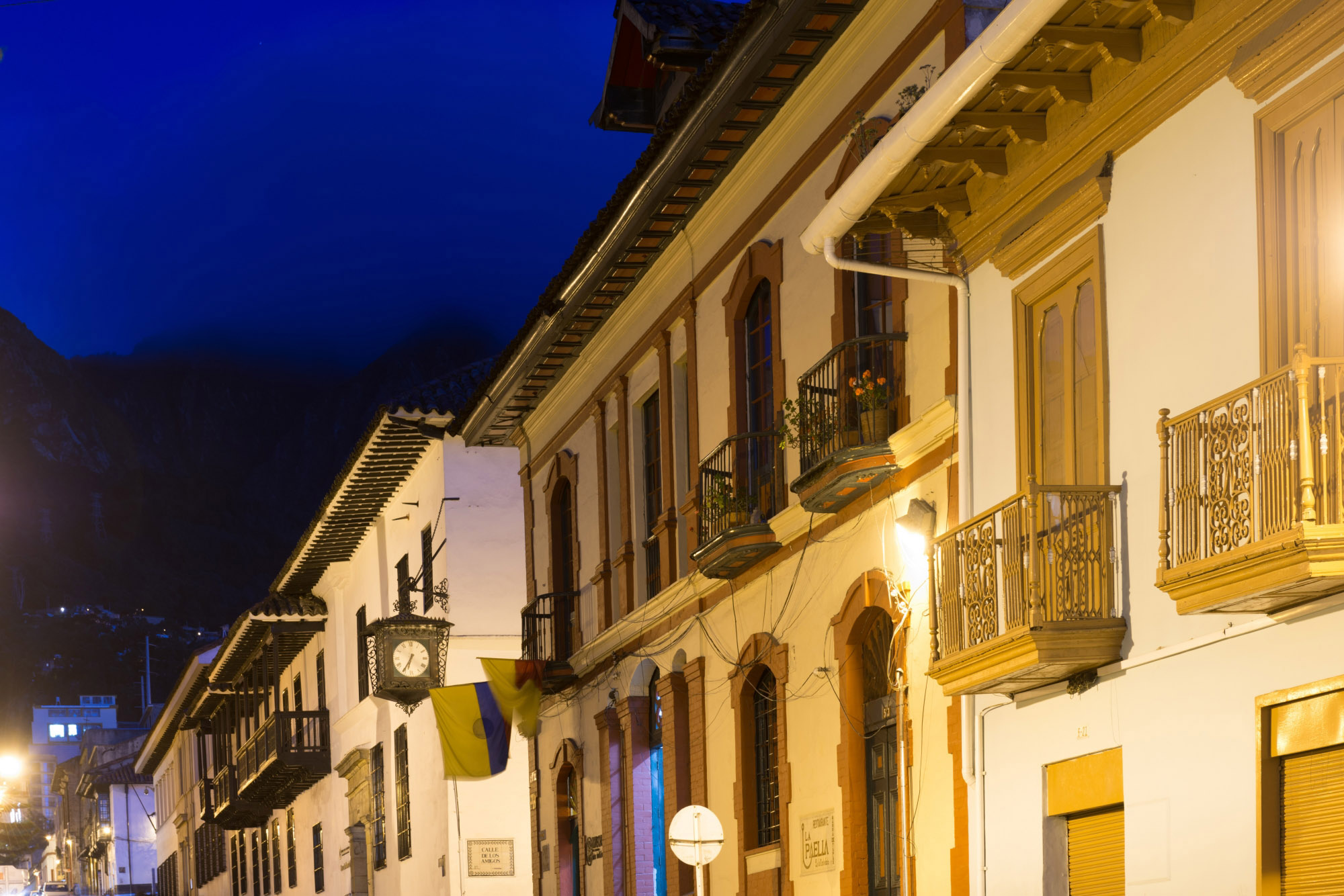Barrio La Candelaria al atardecer